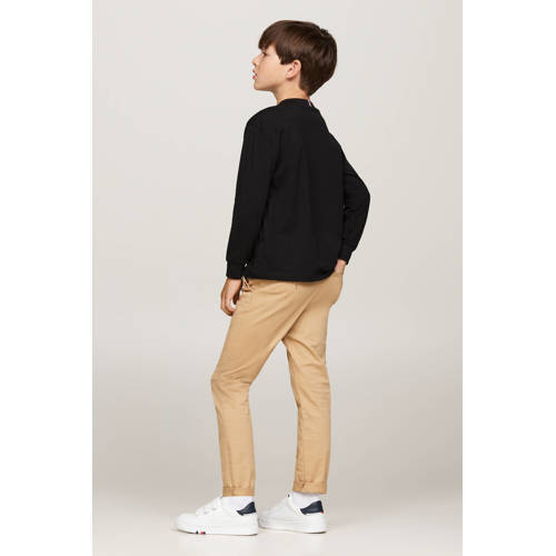 Tommy Hilfiger longsleeve Zwart Jongens Katoen Ronde hals Effen 164
