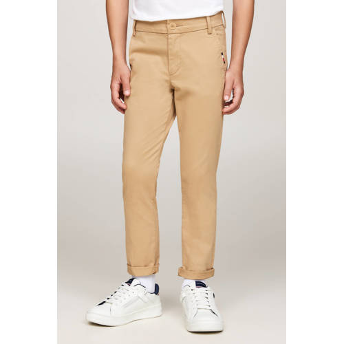 Tommy Hilfiger broek kaki Groen Jongens Stretchkatoen Effen 122