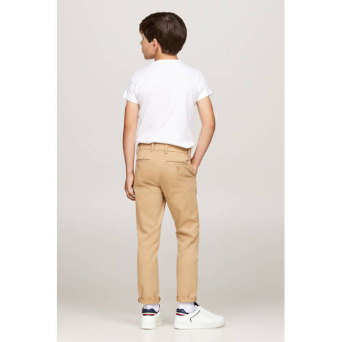 Tommy Hilfiger broek kaki Groen Jongens Stretchkatoen Effen 122
