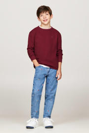 thumbnail: Rode jongens Tommy Hilfiger gestreepte longsleeve van katoen met lange mouwen en ronde hals