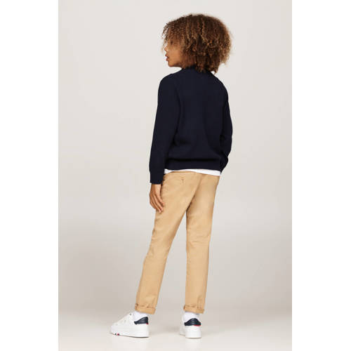 Tommy Hilfiger sweater blauw Trui Jongens Stretchkatoen Ronde hals Logo