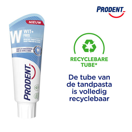 Prodent Wit + Fris tandpasta voordeelverpakking 12 x 75 ml