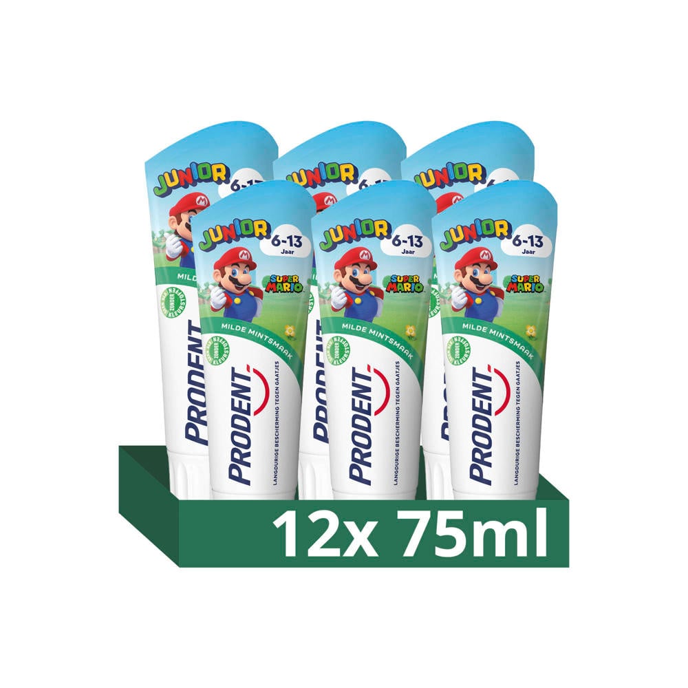 Prodent Junior 6-13 jaar Super Mario tandpasta - 12 x 75 ml