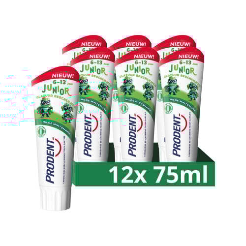 Prodent Junior 6+ Glazuur Beschermer tandpasta voordeelverpakking 12 x 75 ml