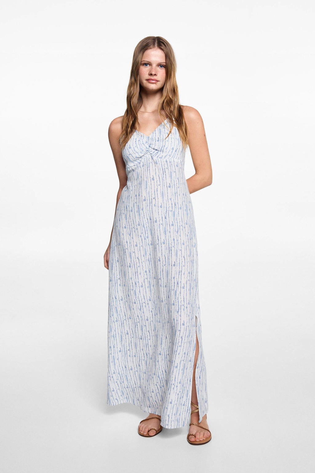 Farm Rio Maxi jurk met bloemenprint en spaghettibandjes • Wit • de Farm Rio Maxi jurk met bloemenprint en spaghettibandjes • Wit • de
