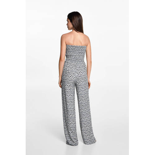 MANGO TEENS jumpsuit met all over print beige grijs Viscose All over print 168(M)