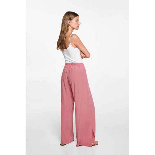 MANGO TEENS wide leg broek roze Meisjes Viscose Effen 172(L)