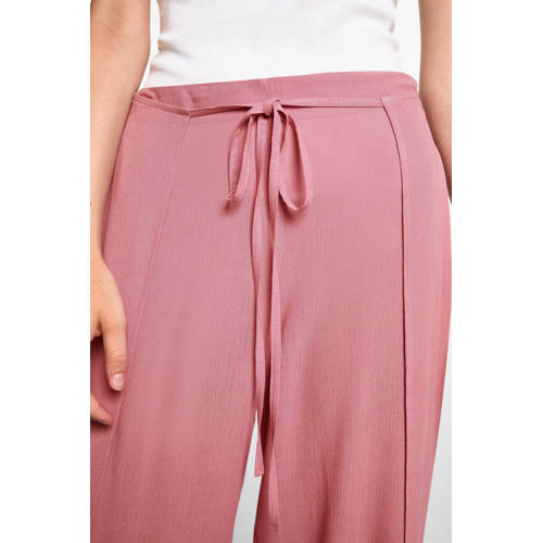MANGO TEENS wide leg broek roze Meisjes Viscose Effen 172(L)