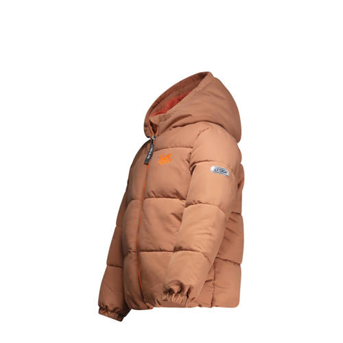 TYGO & vito gewatteerde winterjas Jara roestbruin Meisjes Polyester Capuchon 110 116