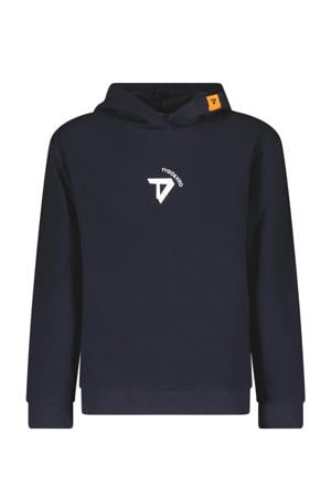 hoodie Dax met printopdruk donkerblauw