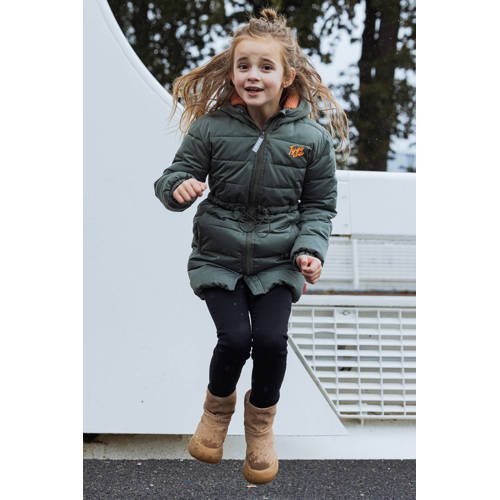 TYGO & vito gewatteerde winterjas Josie groen Meisjes Polyester Capuchon 92