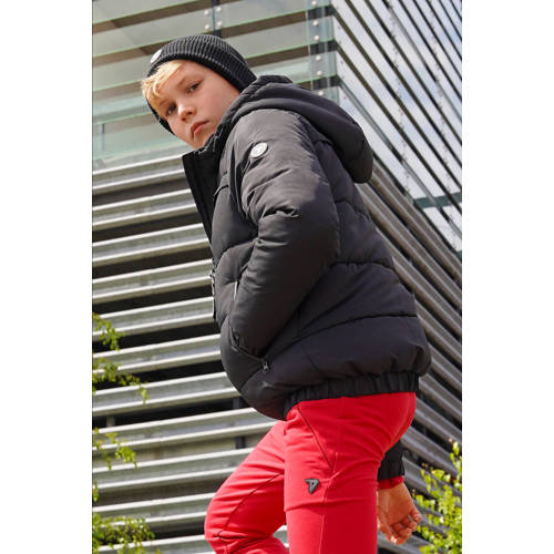 TYGO & vito gewatteerde winterjas Bart zwart Jongens Polyester Capuchon 146 152