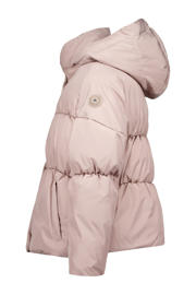 thumbnail: Roze meisjes Airforce gewatteerde winterjas van katoen met effen, lange mouwen, capuchon en blinde ritssluiting