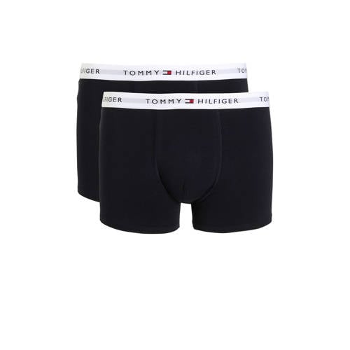 Tommy Hilfiger boxershort - set van 2 donkerblauw Jongens Stretchkatoen