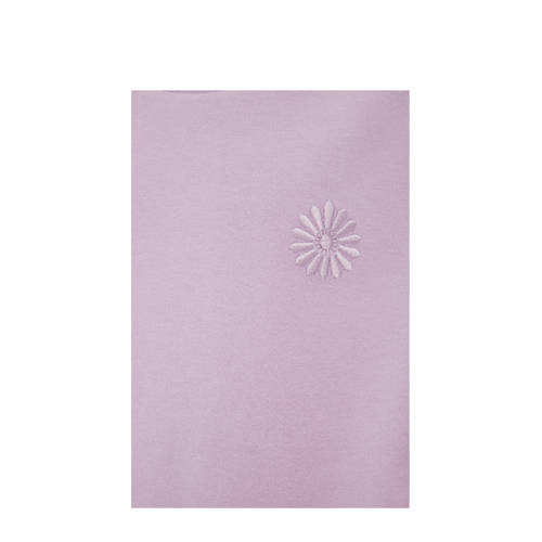 WE Fashion T-shirt lila Paars Meisjes Katoen Ronde hals Effen 134 140