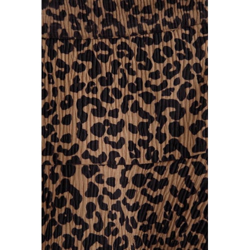 WE Fashion korte rok bruin Meisjes Polyester Dierenprint 134 140