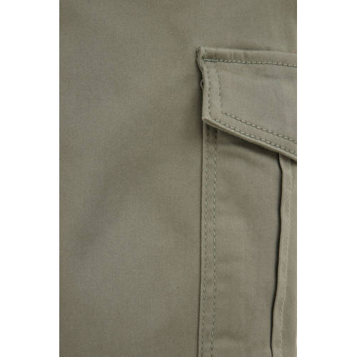 WE Fashion super skinny cargobroek zachtgroen Meisjes Stretchkatoen Effen 146