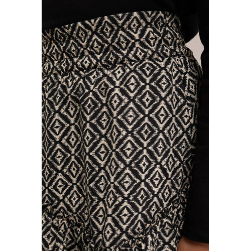 WE Fashion a-lijn rok zand Beige Meisjes Polyester All over print 158 164