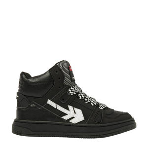 Kevin  leren sneakers zwart
