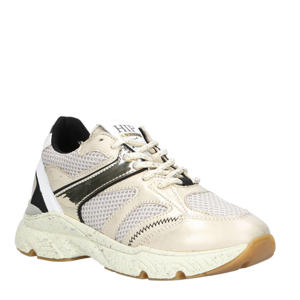 chunky leren sneakers zilver