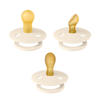 BIBS Colour Try-it Kit fopspeen  (anatomisch , symmetrisch en rond)  - maat 1 - Ivory (3 stuks)