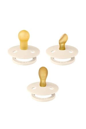 Try-it Kit fopspeen (anatomisch , symmetrisch en rond) - maat 1 - Ivory (3 stuks)