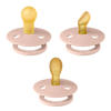 BIBS Colour Try-it Kit fopspeen  (anatomisch , symmetrisch en rond)  -  maat 1 - Blush (3 stuks)