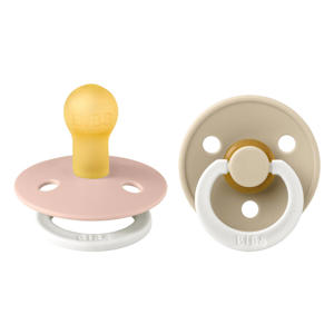 fopspeen - maat 1 - Glow in the dark Blush  / Vanilla  ( 2 stuks)