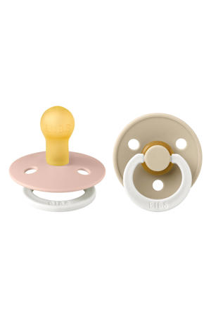 fopspeen - maat 1 - Glow in the dark Blush  / Vanilla  ( 2 stuks)