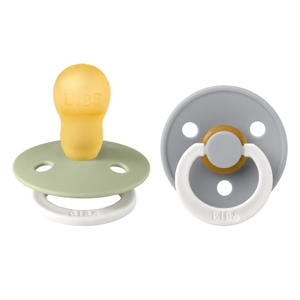 Fopspeen - maat 3 - Glow in the dark Sage / Cloud ( 2 stuks)