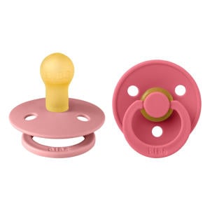 fopspeen - maat 1 - Dusty Pink / Coral (2 stuks)