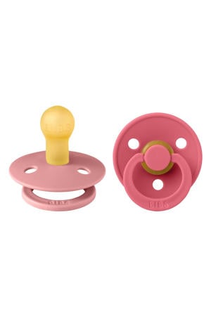 fopspeen - maat 1 - Dusty Pink / Coral (2 stuks)