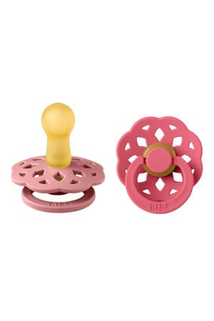 fopspeen - maat 2 - Dusty pink / Coral (2 stuks)