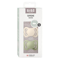 thumbnail: BIBS Supreme fopspeen - maat 1 - Ivory  / Sage (2 stuks)