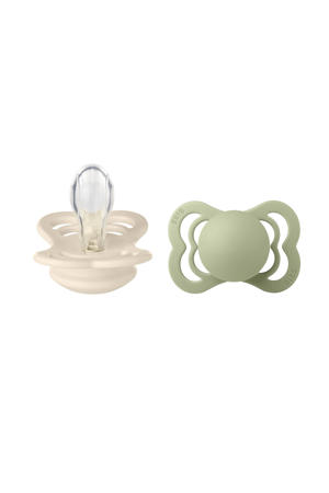 fopspeen - maat 1 - Ivory  / Sage (2 stuks)