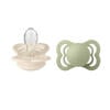 BIBS Supreme fopspeen - maat 1 - Ivory  / Sage (2 stuks)
