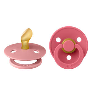 fopspeen - maat 1 - Dusty Pink / Coral (2 stuks)