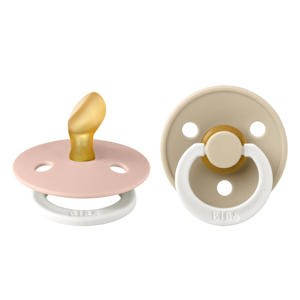 fopspeen - maat 1 - Glow in the dark Blush / Vanilla (2 stuks)