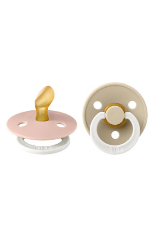 fopspeen - maat 1 - Glow in the dark Blush / Vanilla (2 stuks)