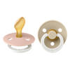 BIBS Colour fopspeen - maat 2 - Glow in the dark Blush / Vanilla (2 stuks)