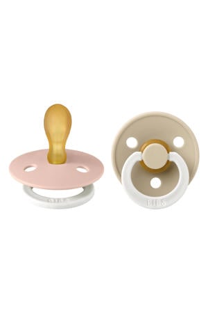 fopspeen - maat 2 - Glow in the dark Blush / Vanilla (2 stuks)