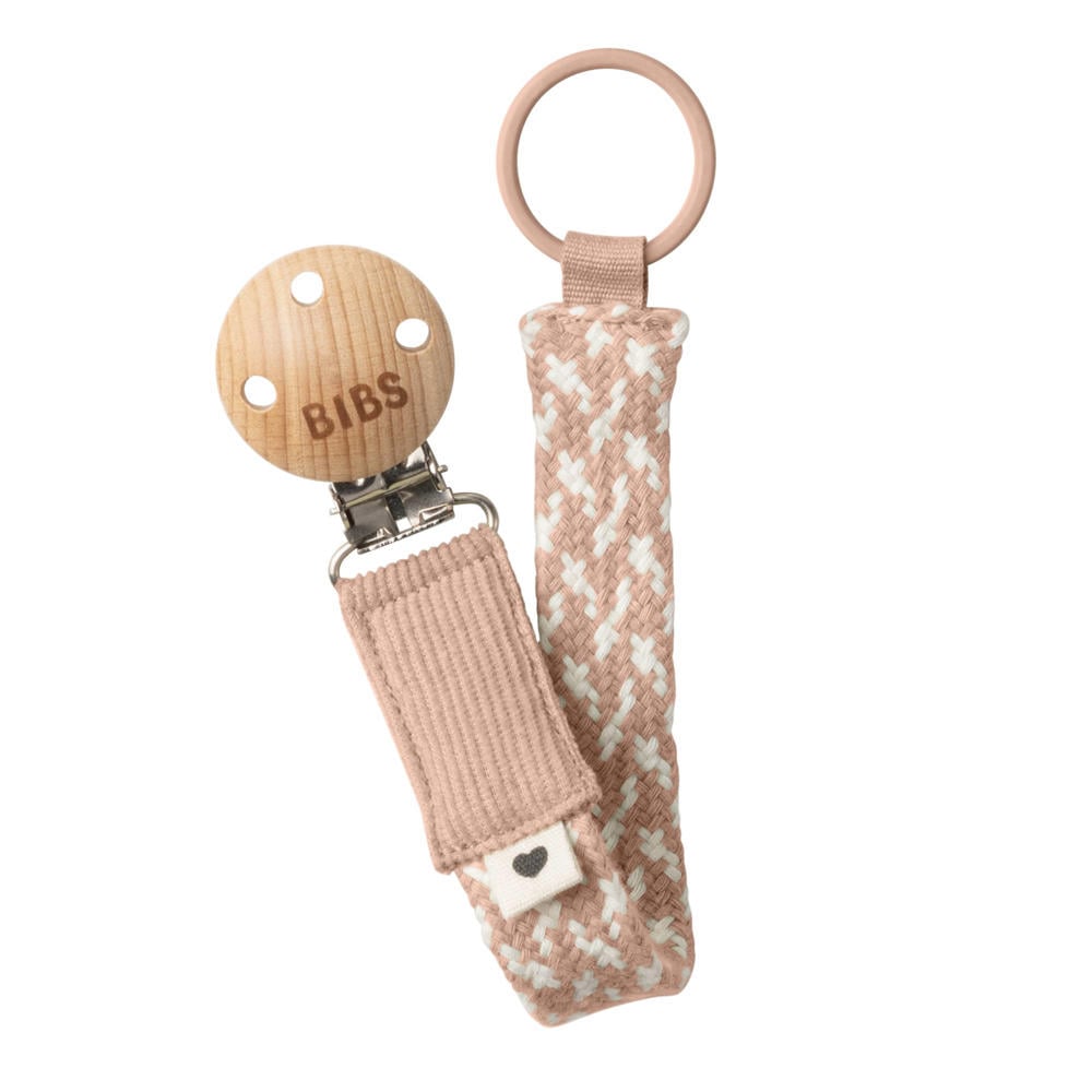 BIBS Speenkoord gebreid Blush - Ivory