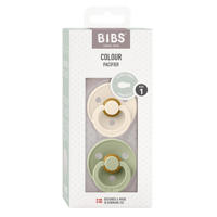 thumbnail: BIBS Colour fopspeen - maat 1 - Ivory / Sage (2 stuks)