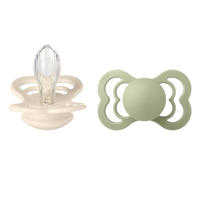 thumbnail: BIBS Supreme fopspeen - maat 2 - Ivory  / Sage (2 stuks)