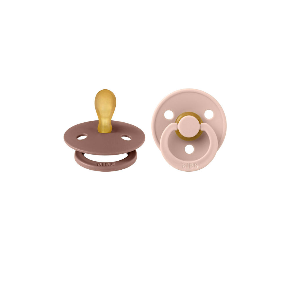 BIBS Colour fopspeen - Symmetrisch - Woodchuck / Blush - Maat 1 (2 stuks)