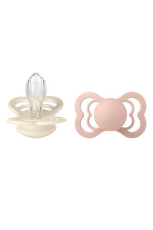 fopspeen - maat 2 - Ivory / Blush (2 stuks)