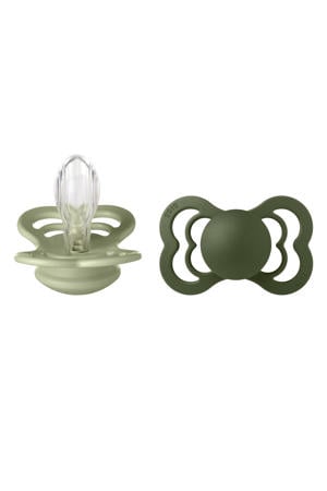 fopspeen - maat 2 - Sage / Hunter Green (2 stuks)