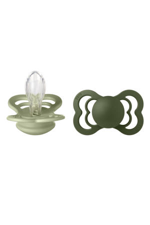 fopspeen - maat 2 - Sage / Hunter Green (2 stuks)