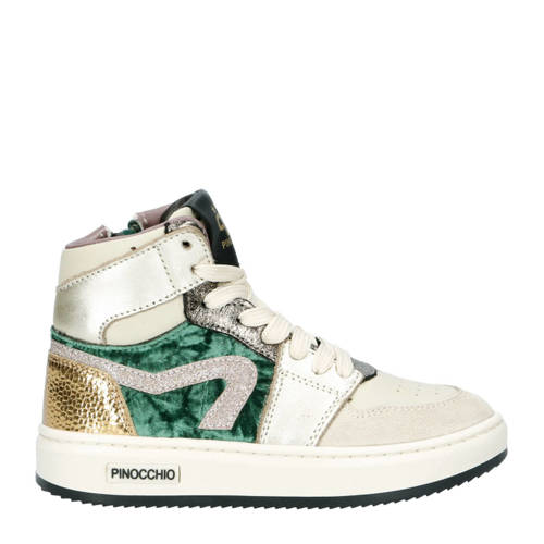 Pinocchio leren sneakers beige/groen Meisjes Leer Meerkleurig - maat 24 afbeelding