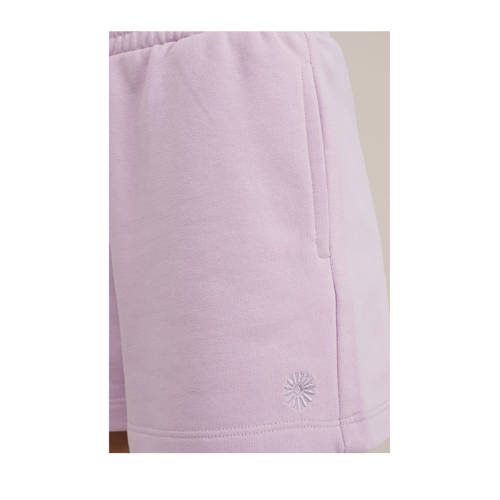 WE Fashion sweatshort lila Korte broek Paars Effen 134 140